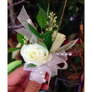 Silver Boutonniere