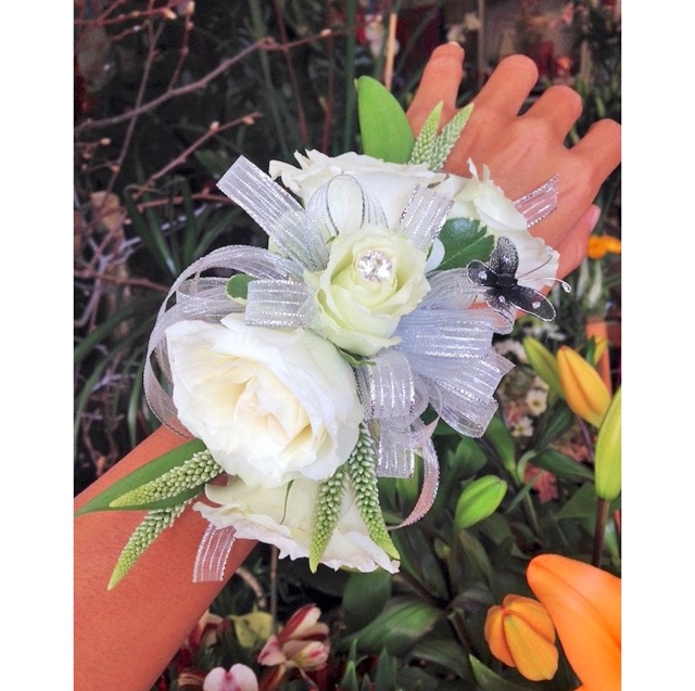 White Green Corsage