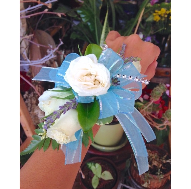 Turquoise Sash Corsage