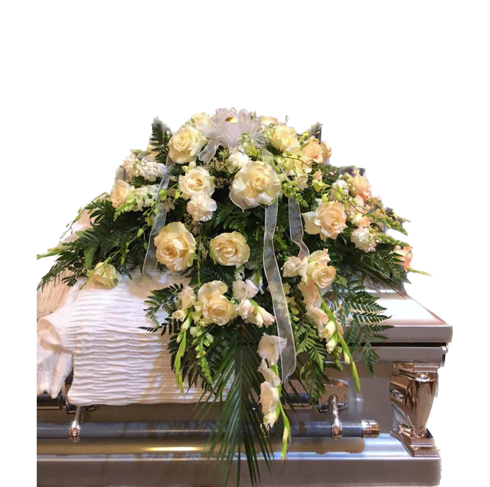 White Casket Spray L