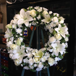White Standing Wreath
